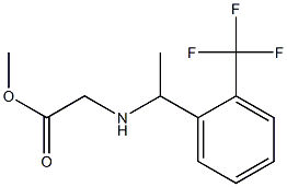 methyl 2-({1-[2-(trifluoromethyl)phenyl]ethyl}amino)acetate Struktur