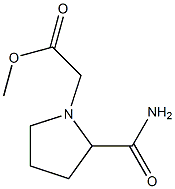 methyl 2-(2-carbamoylpyrrolidin-1-yl)acetate 结构式