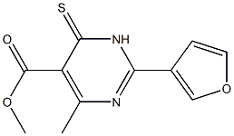 methyl 2-(3-furyl)-4-methyl-6-thioxo-1,6-dihydropyrimidine-5-carboxylate Structure