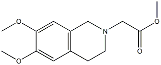 methyl 2-(6,7-dimethoxy-1,2,3,4-tetrahydroisoquinolin-2-yl)acetate,,结构式