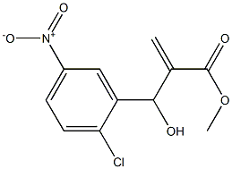 methyl 2-[(2-chloro-5-nitrophenyl)(hydroxy)methyl]prop-2-enoate,,结构式