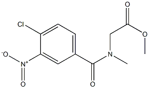 methyl 2-[(4-chloro-3-nitrophenyl)-N-methylformamido]acetate,,结构式