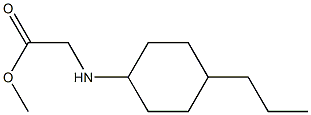 methyl 2-[(4-propylcyclohexyl)amino]acetate,,结构式