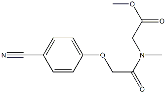 methyl 2-[2-(4-cyanophenoxy)-N-methylacetamido]acetate Struktur