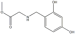 methyl 2-{[(2,4-dihydroxyphenyl)methyl]amino}acetate Structure