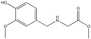 methyl 2-{[(4-hydroxy-3-methoxyphenyl)methyl]amino}acetate Struktur