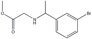 methyl 2-{[1-(3-bromophenyl)ethyl]amino}acetate,,结构式