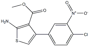 methyl 2-amino-4-(4-chloro-3-nitrophenyl)thiophene-3-carboxylate,,结构式