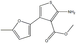 methyl 2-amino-4-(5-methylfuran-2-yl)thiophene-3-carboxylate 化学構造式