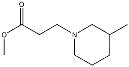methyl 3-(3-methylpiperidin-1-yl)propanoate,,结构式
