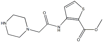 methyl 3-[2-(piperazin-1-yl)acetamido]thiophene-2-carboxylate,,结构式