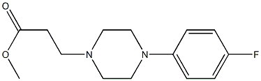 methyl 3-[4-(4-fluorophenyl)piperazin-1-yl]propanoate,,结构式