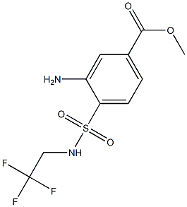 methyl 3-amino-4-[(2,2,2-trifluoroethyl)sulfamoyl]benzoate,,结构式