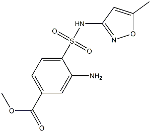 methyl 3-amino-4-[(5-methyl-1,2-oxazol-3-yl)sulfamoyl]benzoate Struktur