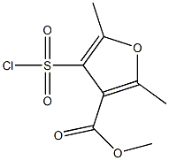 methyl 4-(chlorosulfonyl)-2,5-dimethylfuran-3-carboxylate,,结构式