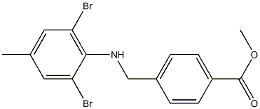  methyl 4-{[(2,6-dibromo-4-methylphenyl)amino]methyl}benzoate