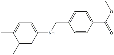 methyl 4-{[(3,4-dimethylphenyl)amino]methyl}benzoate,,结构式