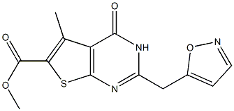 methyl 5-methyl-2-(1,2-oxazol-5-ylmethyl)-4-oxo-3H,4H-thieno[2,3-d]pyrimidine-6-carboxylate Structure