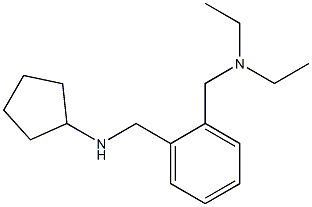 N-({2-[(diethylamino)methyl]phenyl}methyl)cyclopentanamine Struktur
