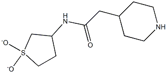 N-(1,1-dioxidotetrahydrothien-3-yl)-2-piperidin-4-ylacetamide Struktur