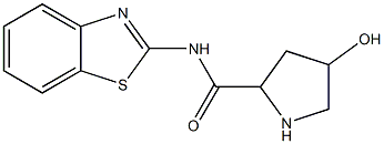 N-(1,3-benzothiazol-2-yl)-4-hydroxypyrrolidine-2-carboxamide 结构式