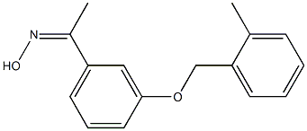 N-(1-{3-[(2-methylphenyl)methoxy]phenyl}ethylidene)hydroxylamine Struktur