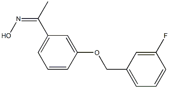 N-(1-{3-[(3-fluorophenyl)methoxy]phenyl}ethylidene)hydroxylamine Struktur