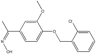 N-(1-{4-[(2-chlorophenyl)methoxy]-3-methoxyphenyl}ethylidene)hydroxylamine Structure