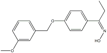 N-(1-{4-[(3-methoxyphenyl)methoxy]phenyl}propylidene)hydroxylamine,,结构式