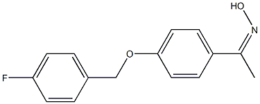 N-(1-{4-[(4-fluorophenyl)methoxy]phenyl}ethylidene)hydroxylamine Struktur