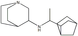 N-(1-{bicyclo[2.2.1]heptan-2-yl}ethyl)-1-azabicyclo[2.2.2]octan-3-amine Struktur