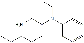 N-(1-aminoheptan-2-yl)-N-ethylaniline 结构式