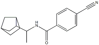 N-(1-bicyclo[2.2.1]hept-2-ylethyl)-4-cyanobenzamide,,结构式