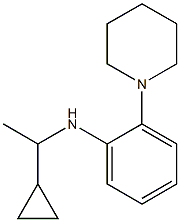 N-(1-cyclopropylethyl)-2-(piperidin-1-yl)aniline 化学構造式