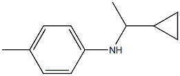 N-(1-cyclopropylethyl)-4-methylaniline 化学構造式