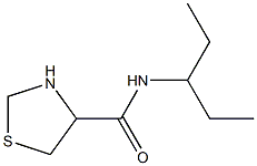 N-(1-ethylpropyl)-1,3-thiazolidine-4-carboxamide Struktur