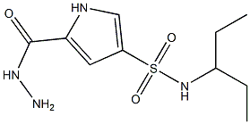 N-(1-ethylpropyl)-5-(hydrazinocarbonyl)-1H-pyrrole-3-sulfonamide Struktur