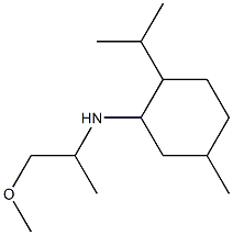 N-(1-methoxypropan-2-yl)-5-methyl-2-(propan-2-yl)cyclohexan-1-amine,,结构式