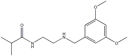 N-(2-{[(3,5-dimethoxyphenyl)methyl]amino}ethyl)-2-methylpropanamide 化学構造式