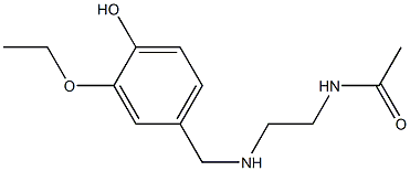 N-(2-{[(3-ethoxy-4-hydroxyphenyl)methyl]amino}ethyl)acetamide Struktur