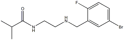 N-(2-{[(5-bromo-2-fluorophenyl)methyl]amino}ethyl)-2-methylpropanamide Struktur