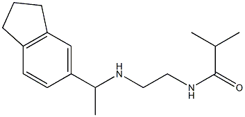 N-(2-{[1-(2,3-dihydro-1H-inden-5-yl)ethyl]amino}ethyl)-2-methylpropanamide Struktur