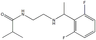 N-(2-{[1-(2,6-difluorophenyl)ethyl]amino}ethyl)-2-methylpropanamide Struktur