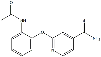 N-(2-{[4-(aminocarbonothioyl)pyridin-2-yl]oxy}phenyl)acetamide Struktur