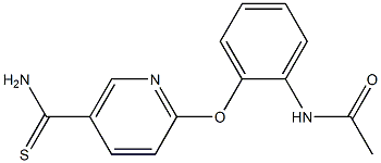 N-(2-{[5-(aminocarbonothioyl)pyridin-2-yl]oxy}phenyl)acetamide Struktur