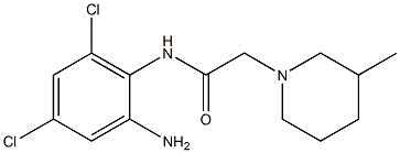 N-(2-amino-4,6-dichlorophenyl)-2-(3-methylpiperidin-1-yl)acetamide Structure