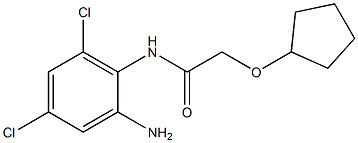 N-(2-amino-4,6-dichlorophenyl)-2-(cyclopentyloxy)acetamide,,结构式