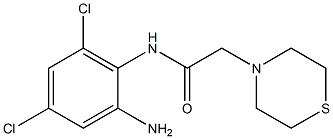 N-(2-amino-4,6-dichlorophenyl)-2-(thiomorpholin-4-yl)acetamide 结构式