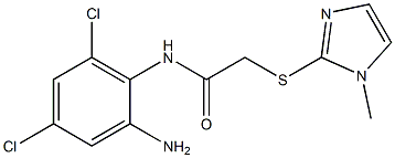 N-(2-amino-4,6-dichlorophenyl)-2-[(1-methyl-1H-imidazol-2-yl)sulfanyl]acetamide Struktur