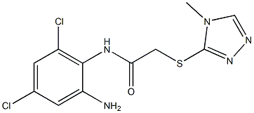 N-(2-amino-4,6-dichlorophenyl)-2-[(4-methyl-4H-1,2,4-triazol-3-yl)sulfanyl]acetamide Structure